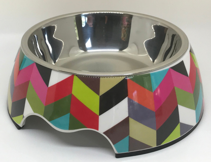 Cutie Ties Dog Bowl, Medium, Picasso