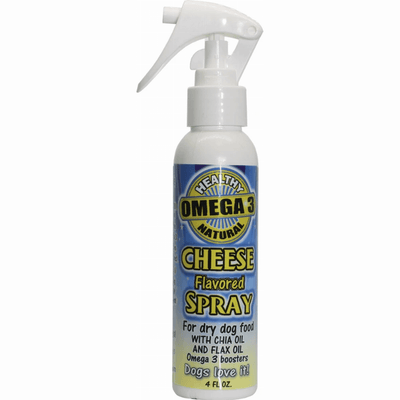 Flavored Sprays Cheese Dog Food Topper | Vegan Omega-3 Spray, 4oz