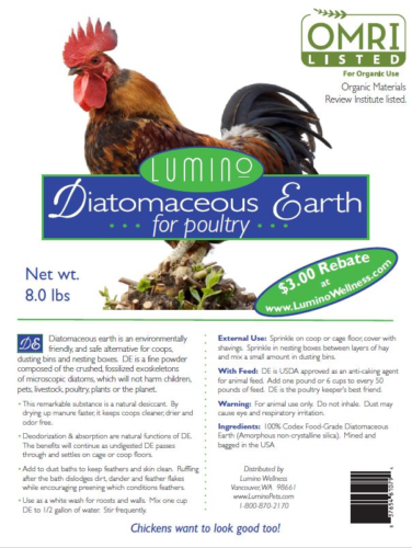 Food Grade Diatomaceous for Poultry - 8 lbs