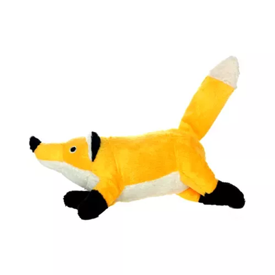 Mighty Jr Nature Fox Dog Toy – Durable Plush Tug Toy, Orange & White