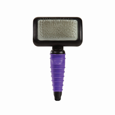 Pet Edge MG Ergonomic Slicker Brush - Medium Purple Dog Grooming Tool