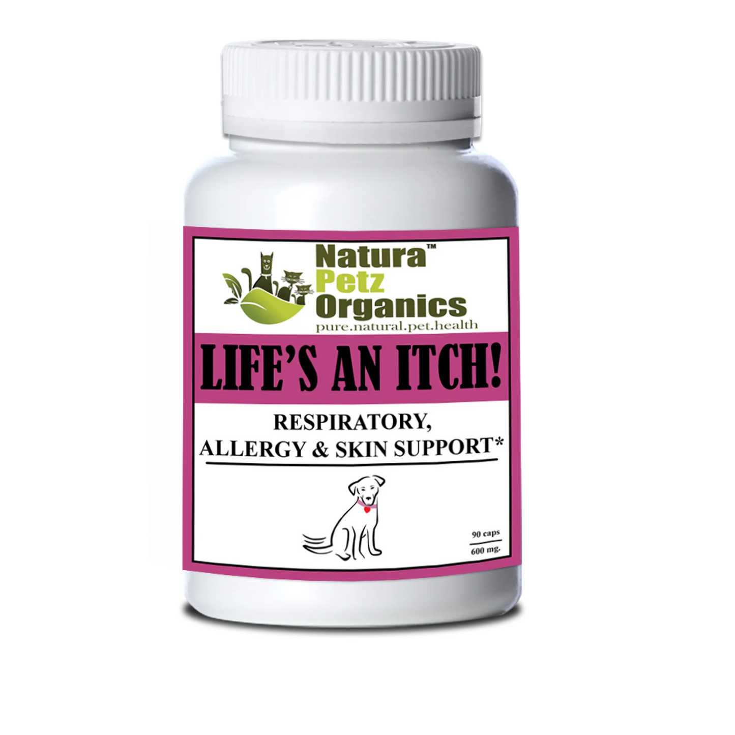 Life'S An Itch Capsules - Respiratory, Allergy & SkinCapsules, Dog 90 cap - 600 mg. Turkey Flavor