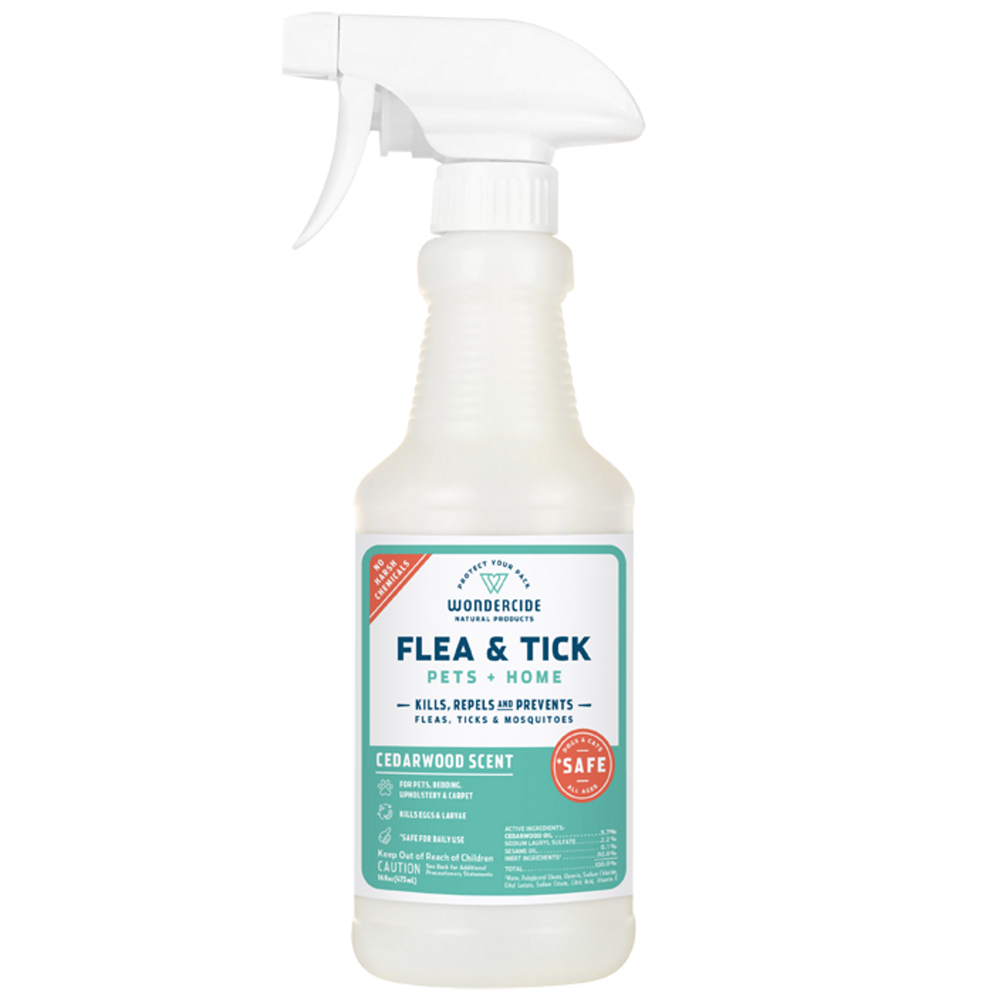 Wondercide F&T & Mosquito Spray for Pets + Home, 160z, Cedar