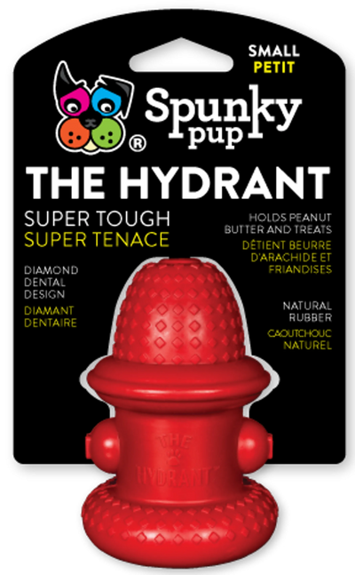 Spunky Pup Rubber Hydrant Dog Toy – Dental Chew for Puppies & Small Dogs
