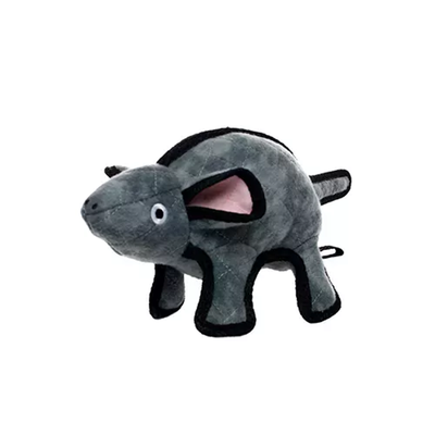 Tuffy Barnyard Mouse Durable Dog Toy – Large Gray Interactive Toy