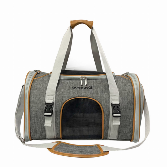Mr. Peanut's Platinum Series Expandable Pet Carrier, Snowflake Gray