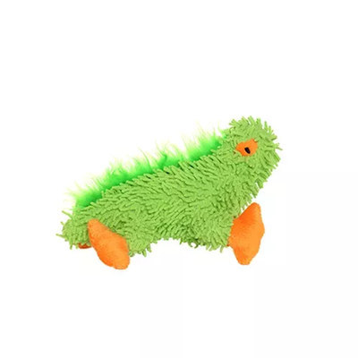 Mighty Jr Microfiber Lizard Durable Dog Toy – Green Plush Squeaker