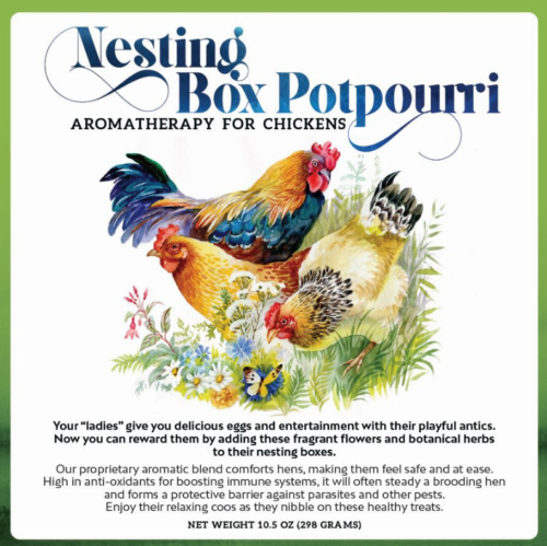 Chicken Nesting Box Potpourri, Aromatherapy for Chickens - 10.5 oz