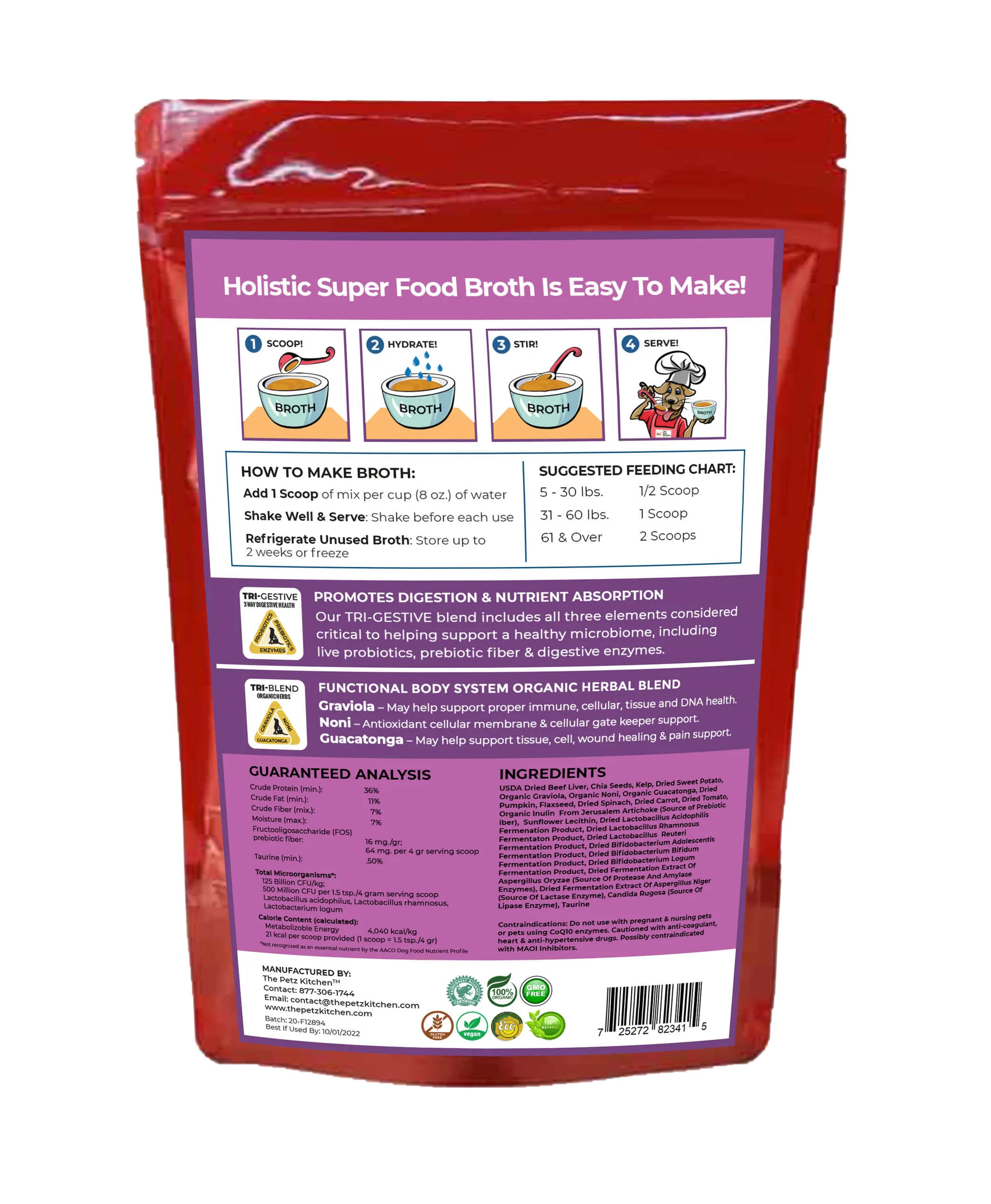 The Petz Kitchen Cellular Support Dog Broth – Pork Liver & Adaptogens ...