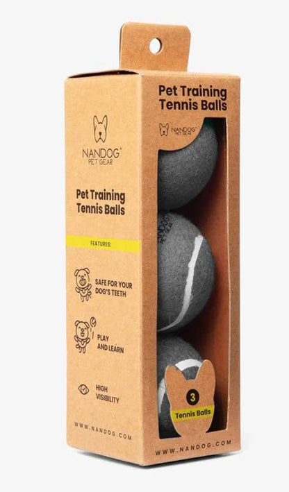 NANDOG Dog Tennis Training Balls Set, Gray
