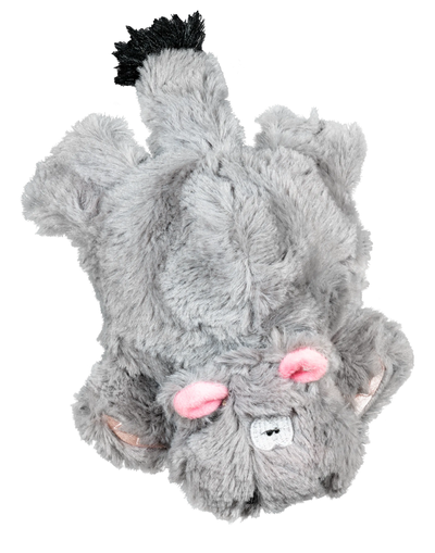 Spunky Pup Hippo Plush Dog Toy – Squeaky Spiky Ball and Crinkle Nylon