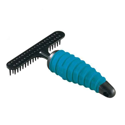 MG Ergon Undercoat Rake – Double Row 39 Pin Dog Grooming Tool, Black