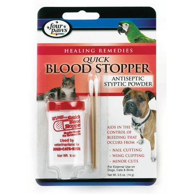 Four Paws Quick Blood Stopper Antiseptic Powder for Pets, 0.5 oz