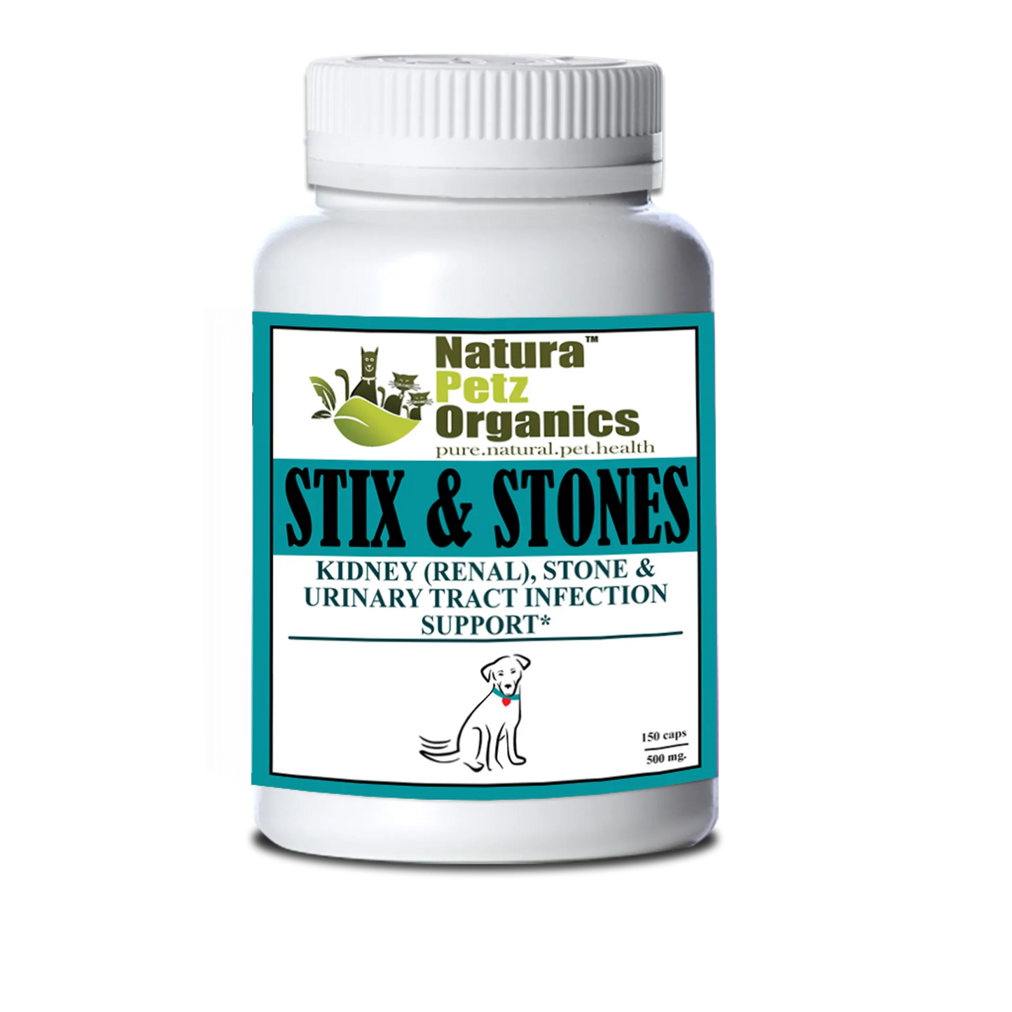 Stix And Stonessules Kidney, Urinary Tract Infection & Stone, DOG, 500 mg 150 cap