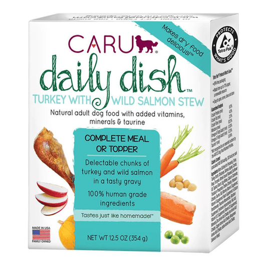 CARU Daily Dish Turkey With Salmon Stew for Dogs, 12 oz (Case of 12)
