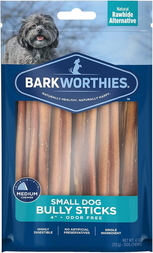 Barkworthies Bully Stick- Odor Free 04" (Net Wt. 4 oz SURP)