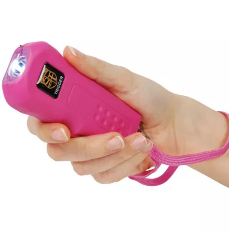Safety Technology Trigger 75M Stun Gun Flashlight with Disable Pin - Pink