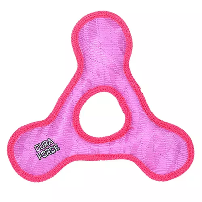 DuraForce TriangleRing Tiger Dog Toy – Durable Pink Interactive Tug Toy