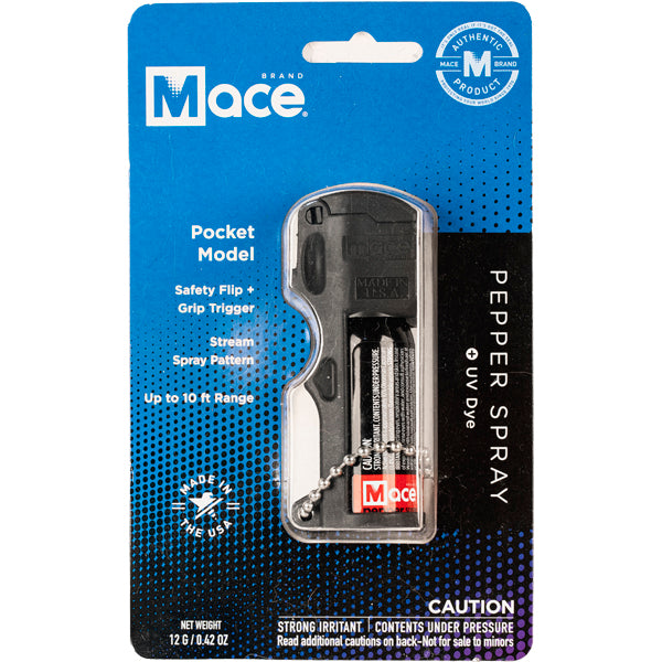Mace Sports Model Pepper Spray - Black Self-Defense Spray with Strap