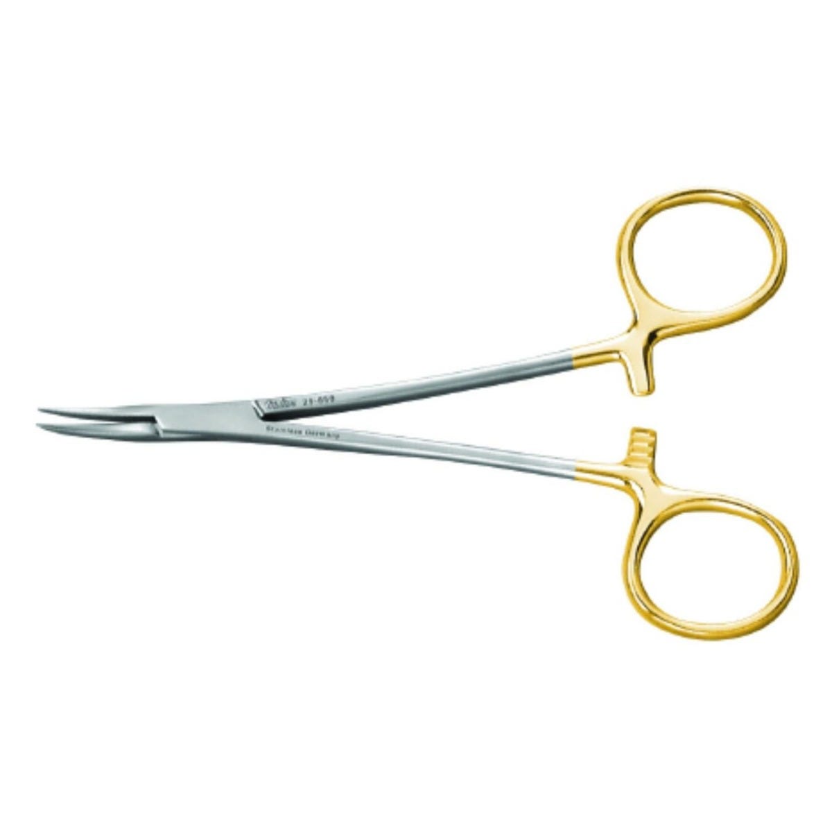 gold curved locking hemostats