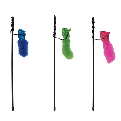 Kylie's Brights Printed Plush Feather Mouse Assorted Colors