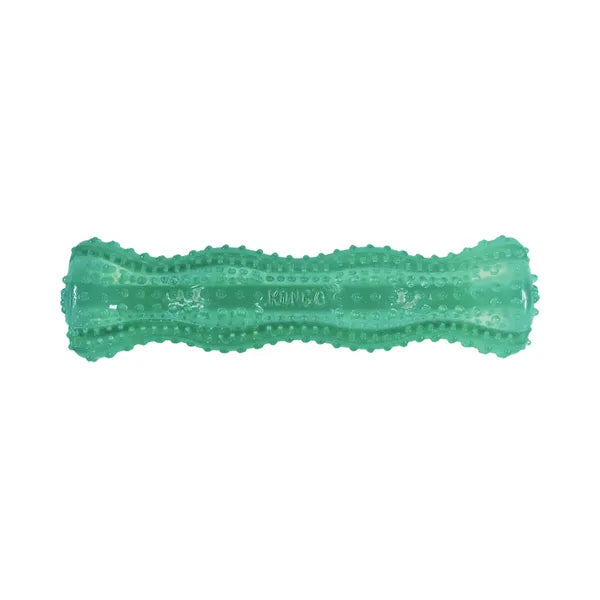 KONG Squeezz Dental Stick Dog Chew Toy – Flexible TPR Rubber, 7.75"