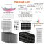 3 Tier Pet Playpen Cage Metal Indoor Pet House 28.15 x 13.97 x 42.12in