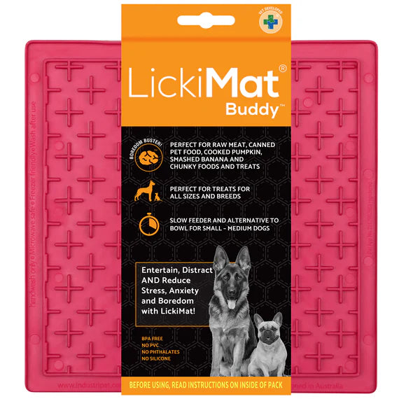 Lickimat Buddy Dog Slow Feeder Mat 8x8 - Select a Color