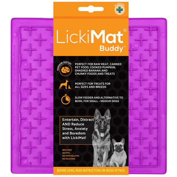 Lickimat Buddy Dog Slow Feeder Mat 8x8 - Select a Color