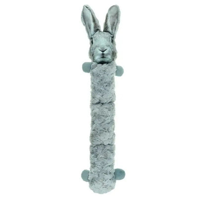 Pet Edge Rabbit 3-Stack Tubular Squeaker Dog Toy - Plush Chew Toy