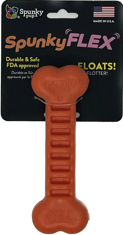 Spunky Pup Gummy Bone Dog Toy – Durable & Flexible – Made in USA