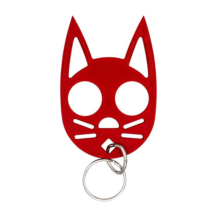 Safety Technology Cat Strike Self-Defense Keychain – Red Polymer Plastic
