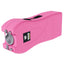 Streetwise pink Lifeguard Auto Stun Gun angled close-up showing compact design for wholesale bulk orders and dropship