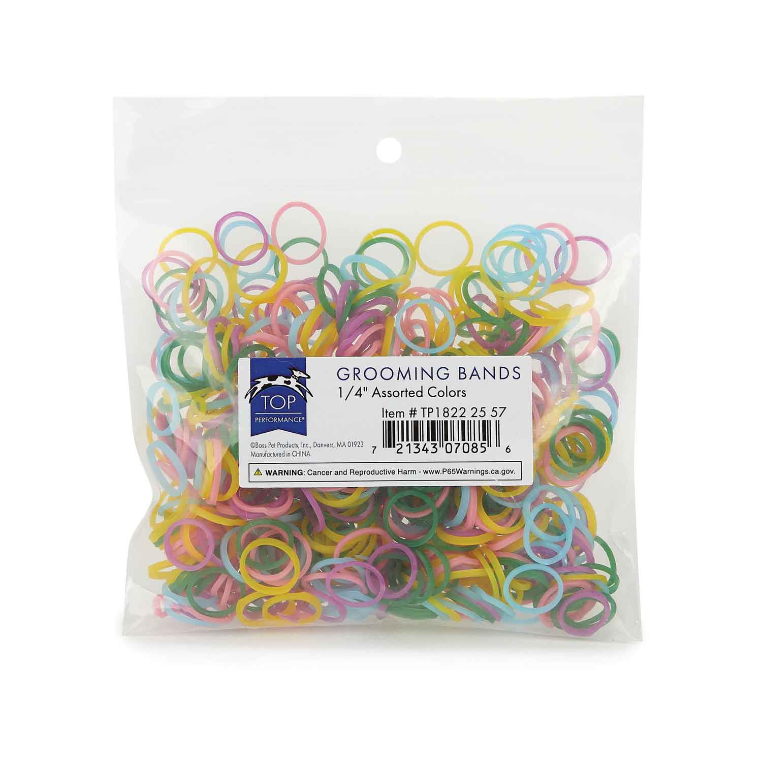 tp grooming bands 1 4in assorted color 500ct