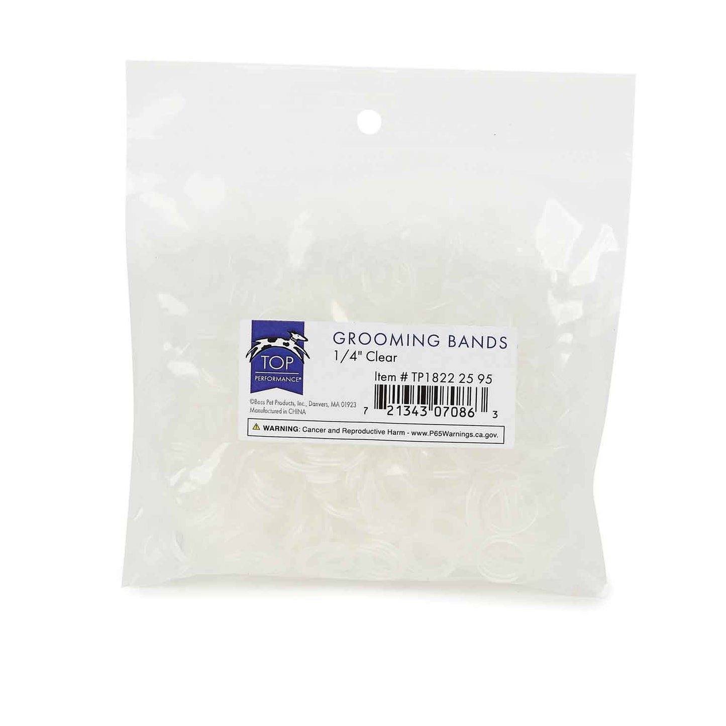tp grooming bands 1 4in clear 500ct