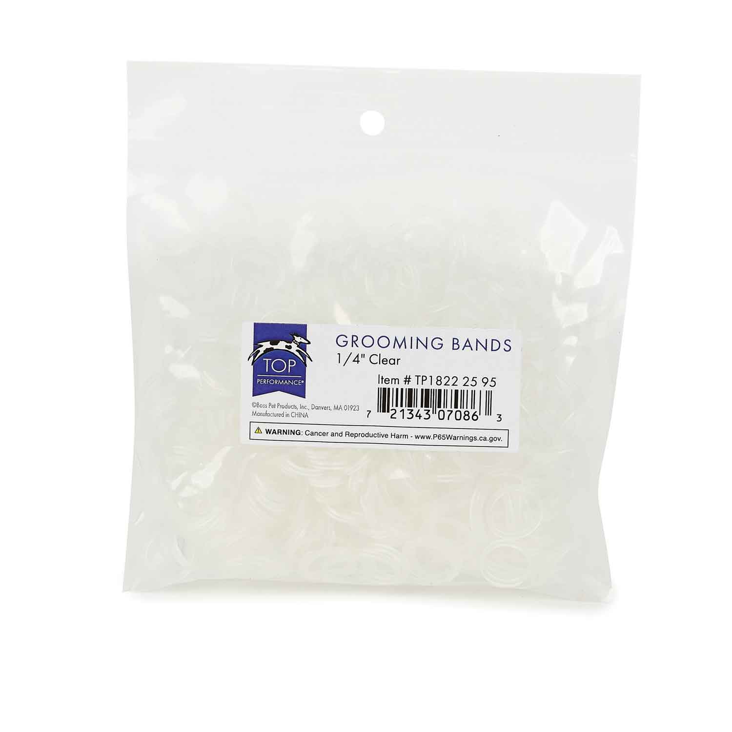 tp grooming bands 1 4in clear 500ct