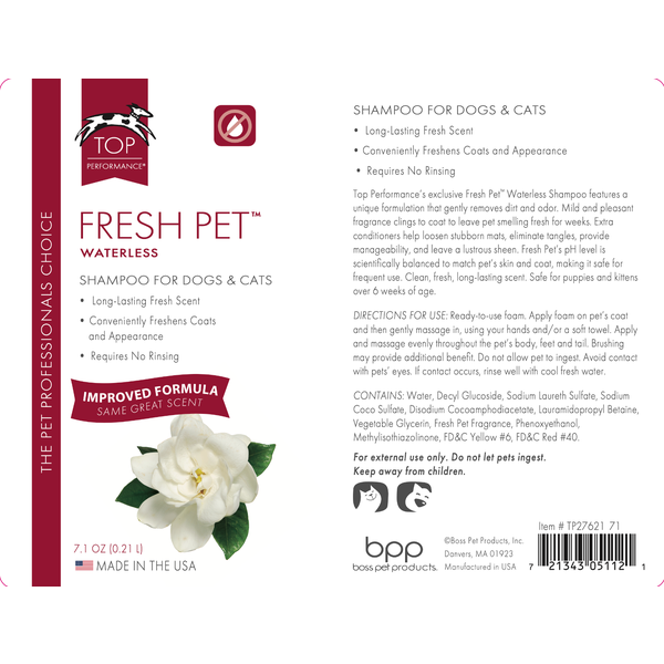 Pet Edge Waterless Shampoo for Pets - Select a Scent