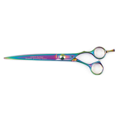 master grooming tools 5200 rainbow shears curved 7 5in