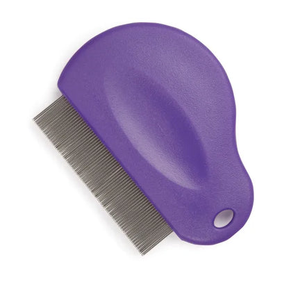 Master Grooming Tools Contoured Grip Flea Comb Purple