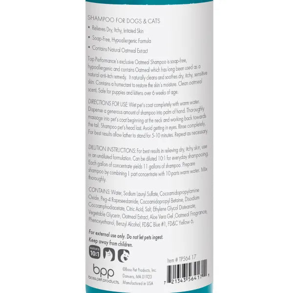 Top Performance Oatmeal Dog Grooming Shampoo & Conditioner - Select Product/Size