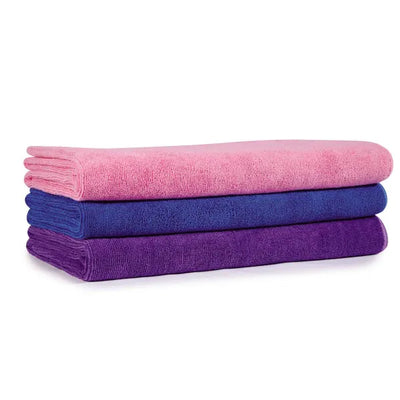 Pet Edge Microfiber Grooming Towels - 48x28 Inch, 3-Pack Assorted