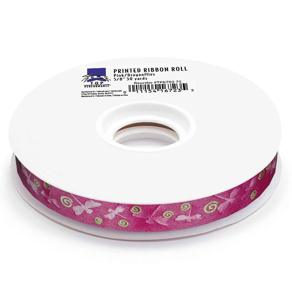 top performance dragonflies 50 yard printed ribbon rolls