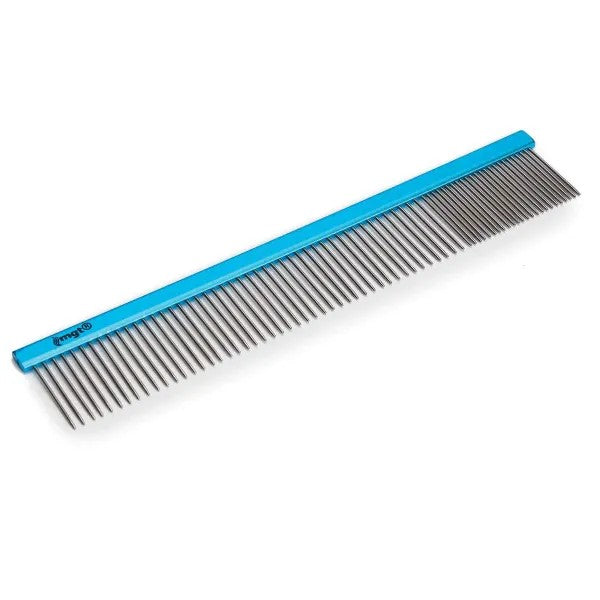 Pet Edge MG Aluminum Finishing Comb for Dog Grooming, 10-Inch