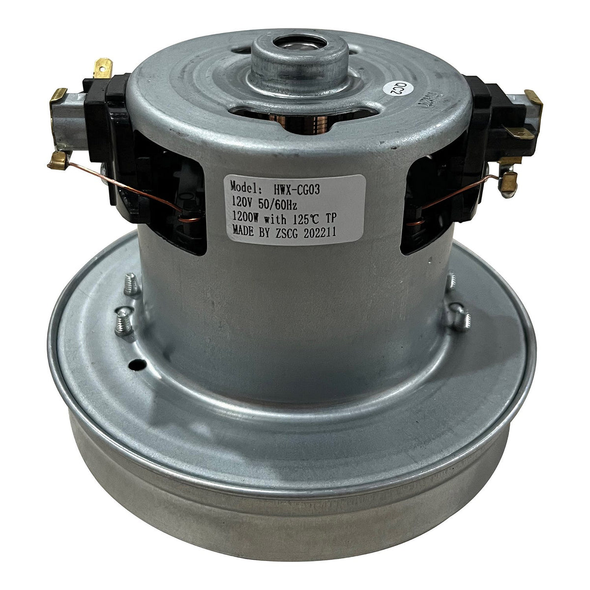 ME PowerDri System Motor, 120V 50/60Hz 1200W with 125°C TP, made by ZSCG 202211.