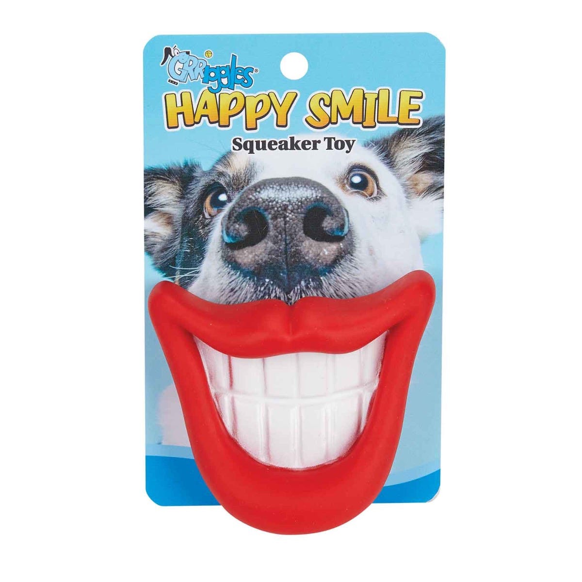 grriggles happy smile squeaker toy