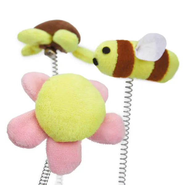Savvy Tabby Bee-Utiful Flower Cat Scratcher – Interactive Toy Box