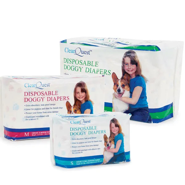 ClearQuest® Disposable Doggy Diapers - Select a Size