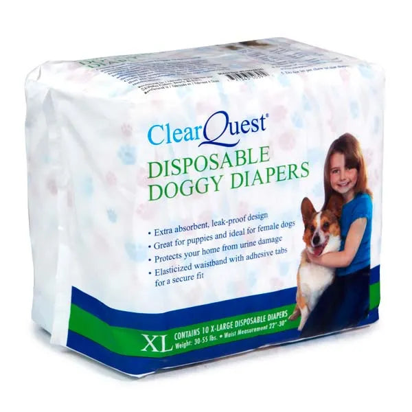 ClearQuest® Disposable Doggy Diapers - Select a Size