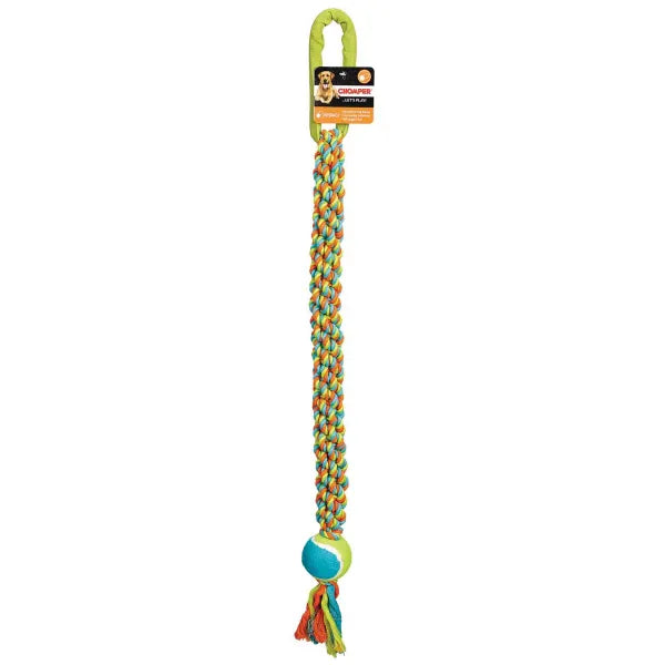 Chomper Tug dog toy with Ballistic Nylon Handle Dog Toy