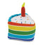 Pet Edge ZA Rainbow Birthday Cake Plush Dog Toy - Colorful Pet Gift